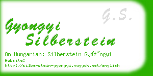gyongyi silberstein business card